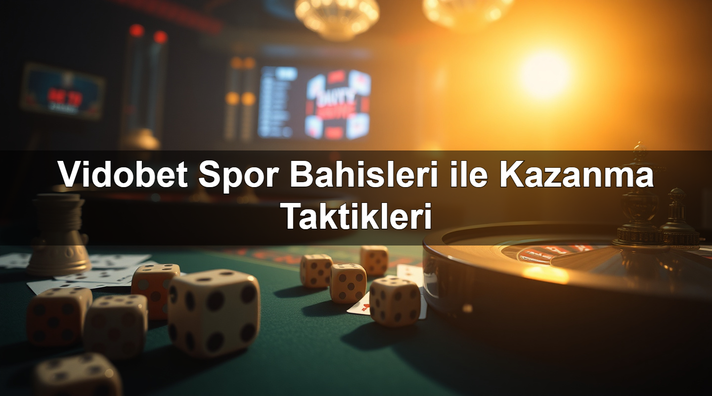 Vidobet Spor Bahisleri ile Kazanma Taktikleri 2 Vidobet Spor Bahisleri ile Kazanma Taktikleri